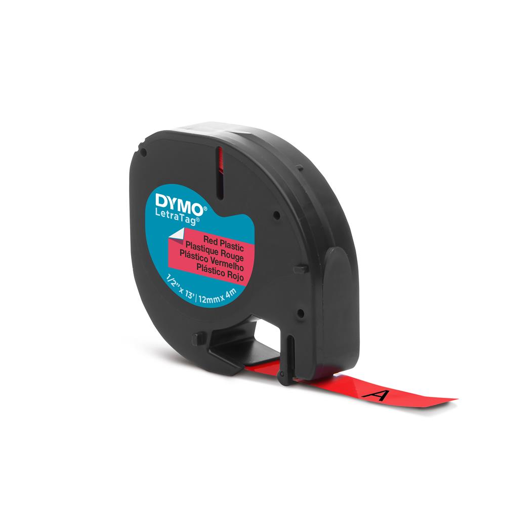 DYMO S0721630 LetraTag Plastik Şerit ( 12 mm X 4 mt ) , Kırmızı (59424) 91203 - görsel 2