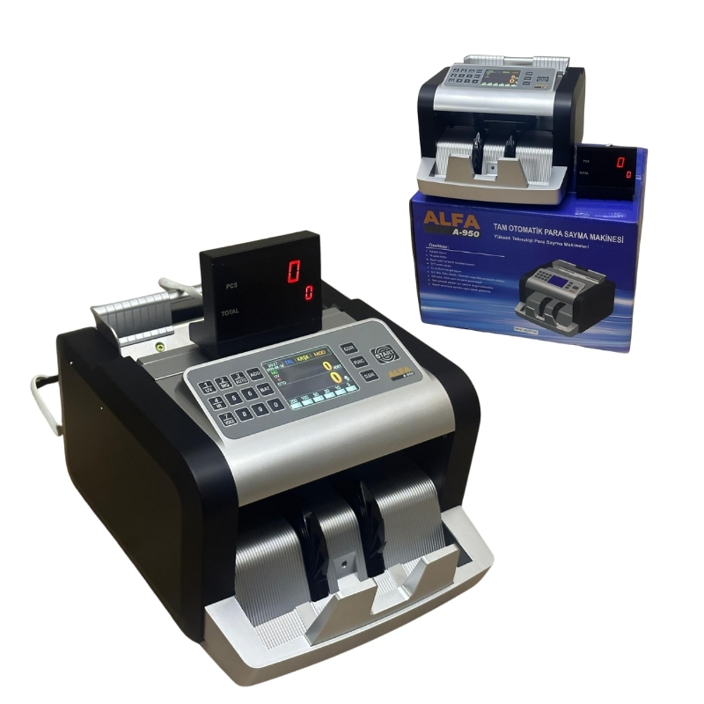 Alfa A-950 TL / Euro Karışık Para Sayma Makinesi – UV/MG/IR, TFT Ekran - görsel 2
