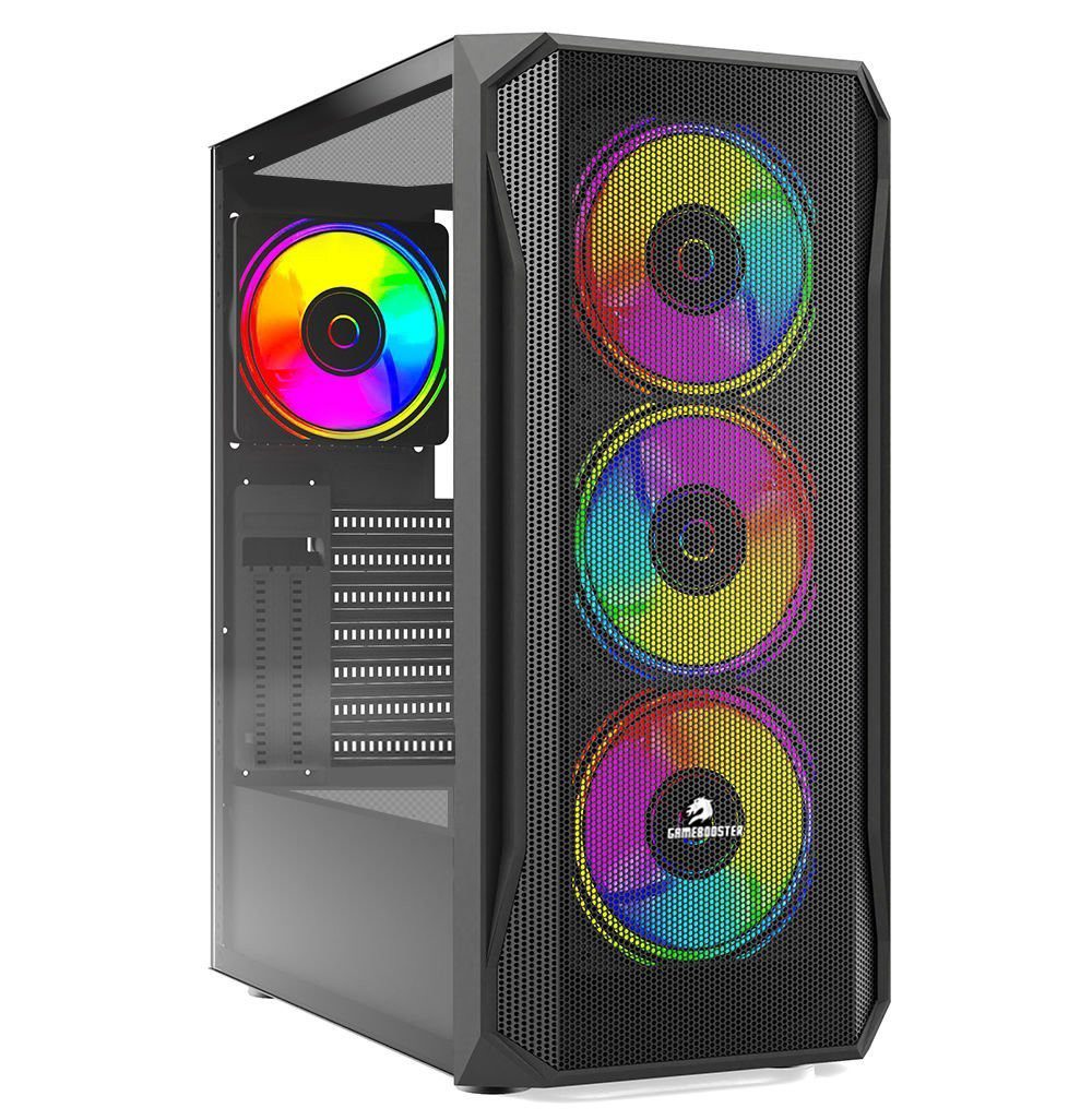 GameBooster GB-T005MB USB3.0 RGB Fan Mesh Panel Siyah Kasa (PSU Yok)