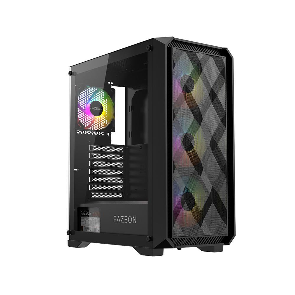 FAZEON F4 650W 80PLUS BRONZE Mesh 4x120mm ARGB Fanlı ATX Bilgisayar Kasası - görsel 2