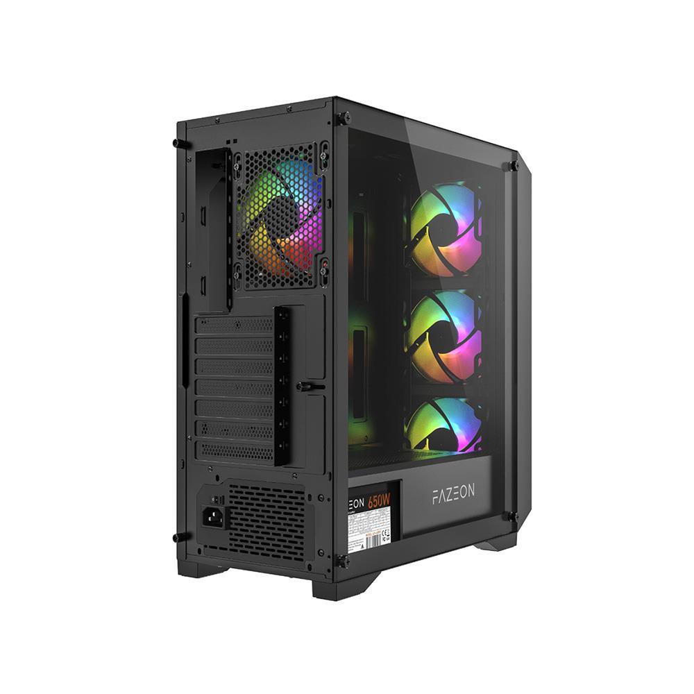 FAZEON F4 650W 80PLUS BRONZE Mesh 4x120mm ARGB Fanlı ATX Bilgisayar Kasası