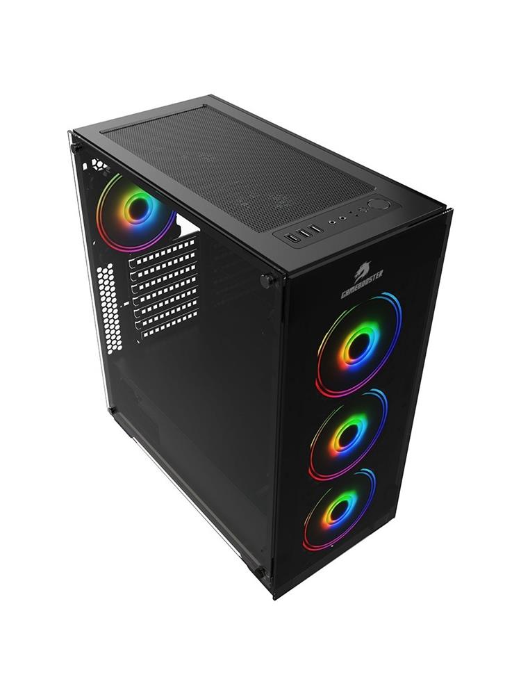 GameboosterGB-PE05B 600w 80+ USB3.0 Full Siyah Tempered Glass RGB Fanlı kasa