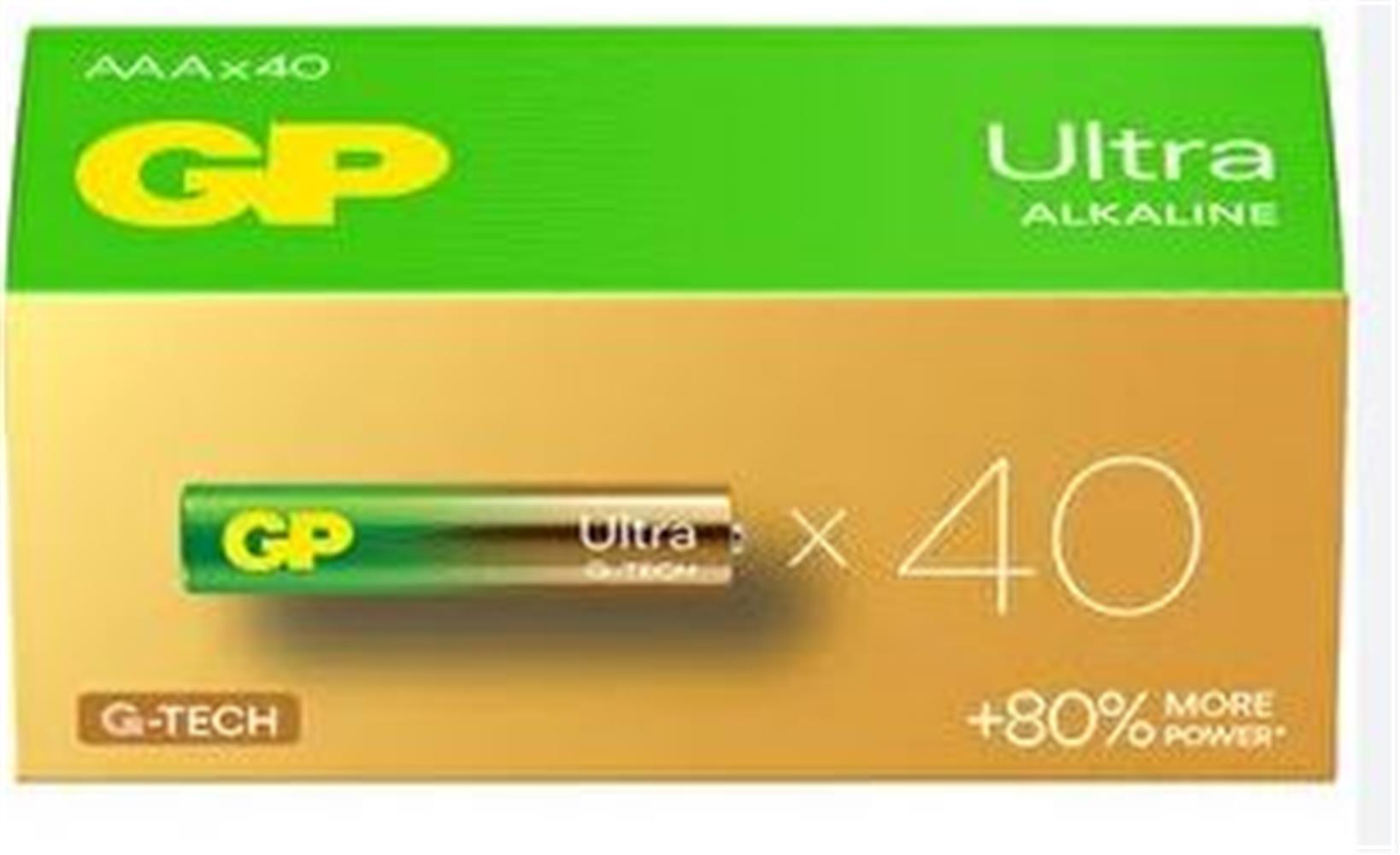 GP G-Tech LR03 AAA Boy Ultra Alkalin İnce Kalem Pil 40'lı Paket GP24AUT-2B40
