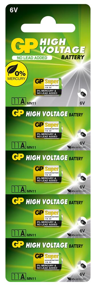 GP GP11A-C5 11A 6V Yüksek Voltaj Spesifik Pil 5'li Paket - görsel 2