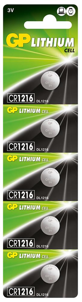 Gp CR1216-C5 3V Lityum Düğme Pil 5'li Paket - görsel 2