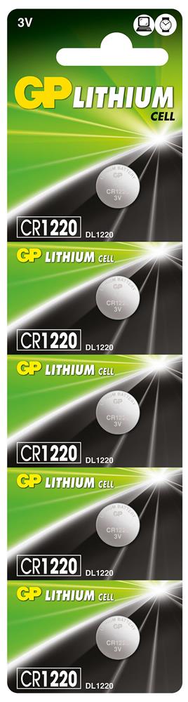 Gp CR1220-C5 3V Lityum Düğme Pil 5'li Paket - görsel 2