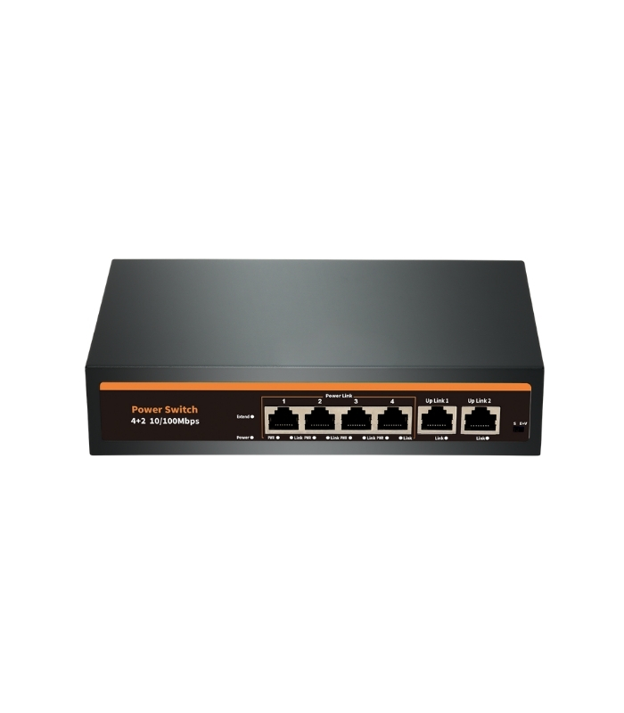 NOVACOM NVC-INTSF0420FB2L 24V INTERCOM 4+2 PORT POE SWITCH (10/100)