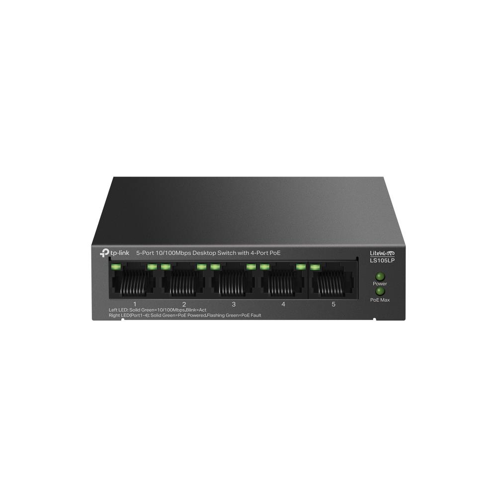 Tp-Link LS105LP 4 Port Poe+ 10/100 Mbps Switch Metal Kasa