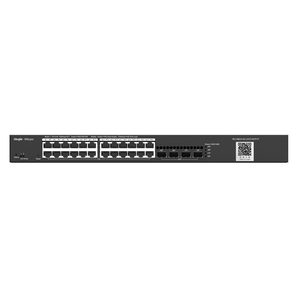 Ruijie-Reyee RG-NBS3100-48GT4SFP-P 48 Port 10/100/1000 Mbps Poe+ + 4 Port SFP L2 Yönetilebilir