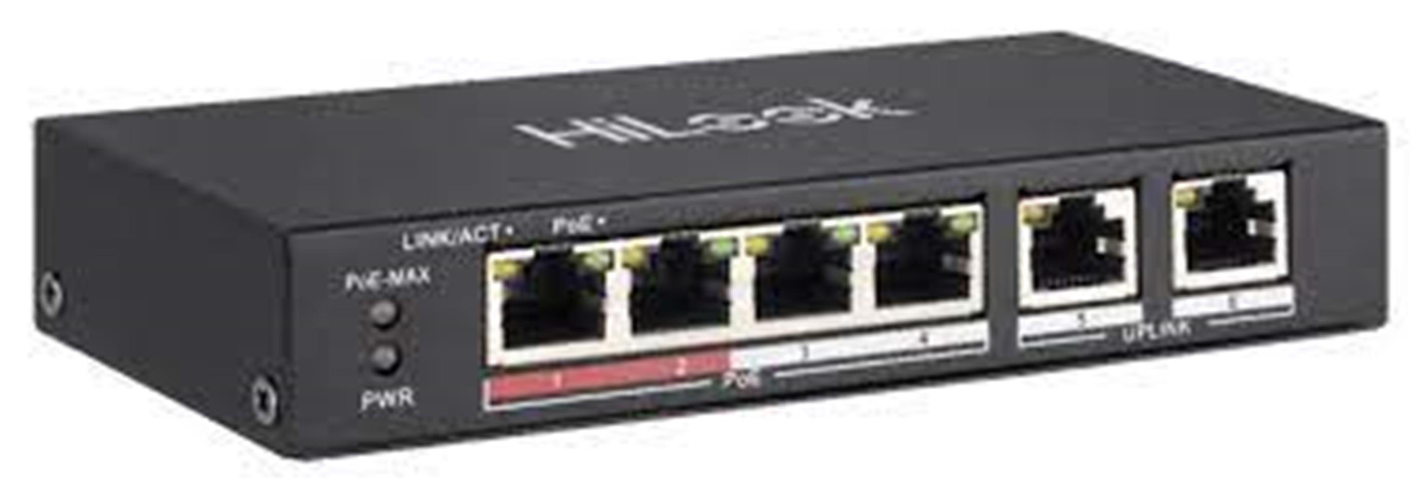 Hilook NS-0106MP-35 4 Port PoE, 35W, +2 Port Megabit Uplink Switch
