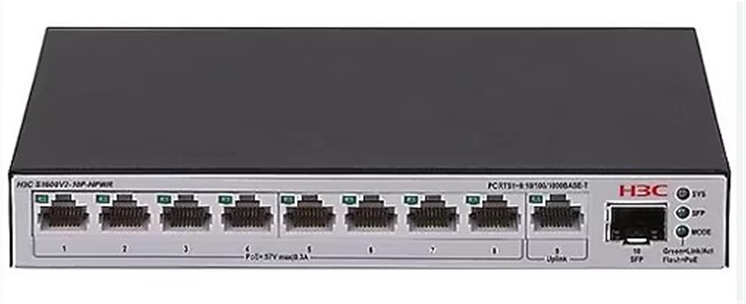 H3C S1600V2-18P-HPWR L2 16 port 10/100/1000 BASE-T PoE+ Portu 2 adet 1G SFP Portu 240W PoE+ Switch