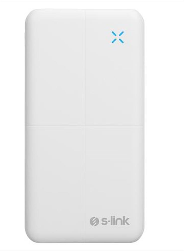 S-link IP-G12N 10000mAh Micro+Usb+ Type-C Giriş+Çıkış Beyaz. Taşınabilir Pil Şarj Cihazı Powerbank - görsel 2