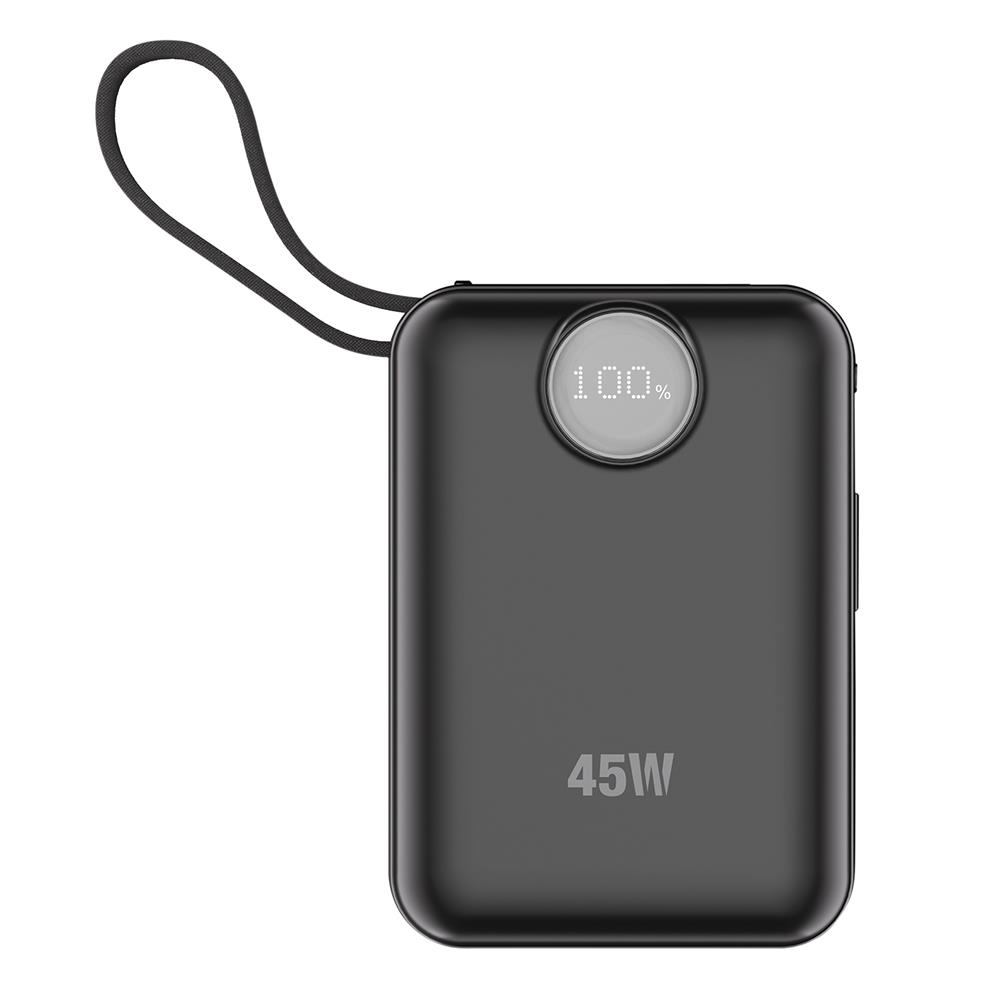 S-link G450 20000mAh PD45W+QC3.0 Dahili Kablolu Siyah LCD Taşınabilir Pil Şarj Cihazı Powerbank - görsel 2