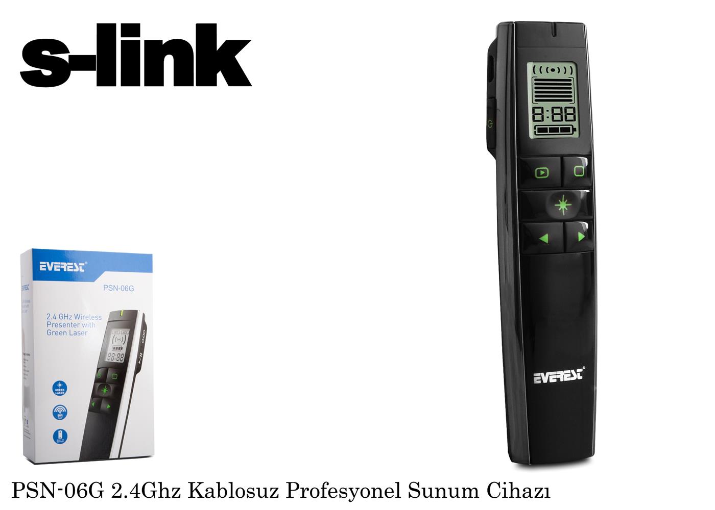 Everest PSN-06G 2.4ghz Kablosuz Profesyonel Presenter - görsel 2