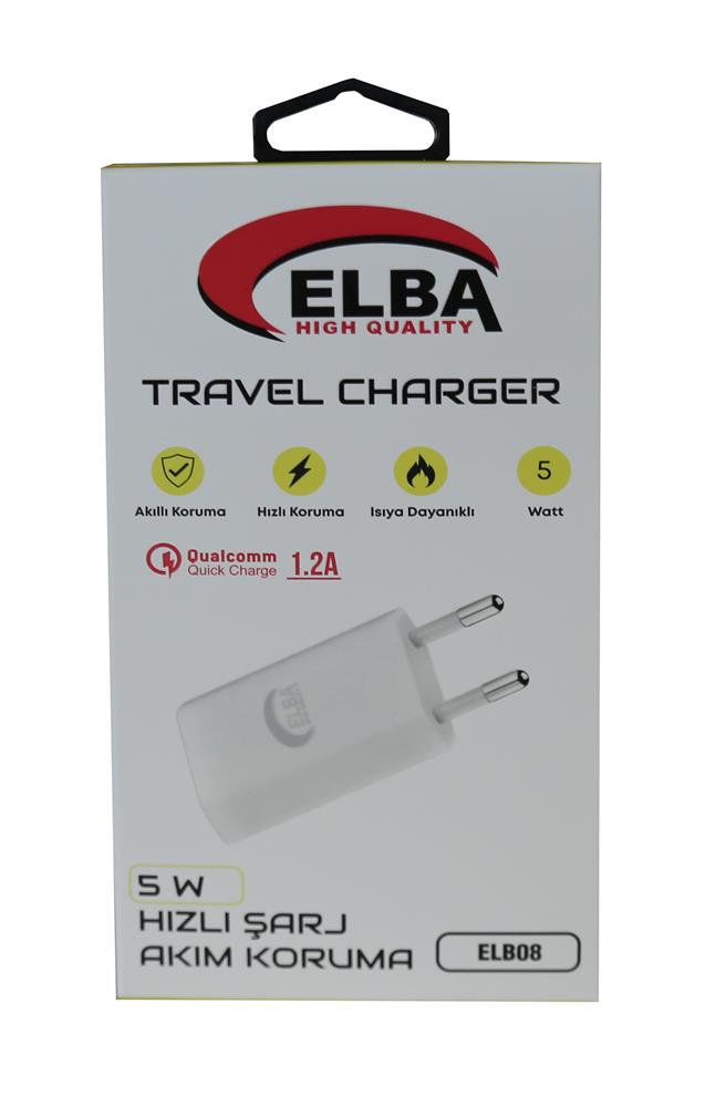 Elba Elb08 5W 1.2A Hızlı Şarj Akıllı Koruma Usb EV Şarj Kafa - görsel 2
