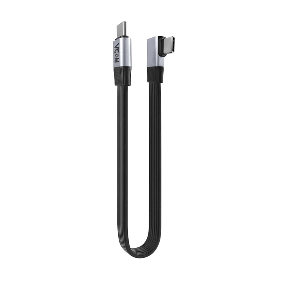 Vcom CU582RA-2.0 Type-C USB4 V2 90 Derece Düz 2.0m Şarj Kablosu - görsel 2