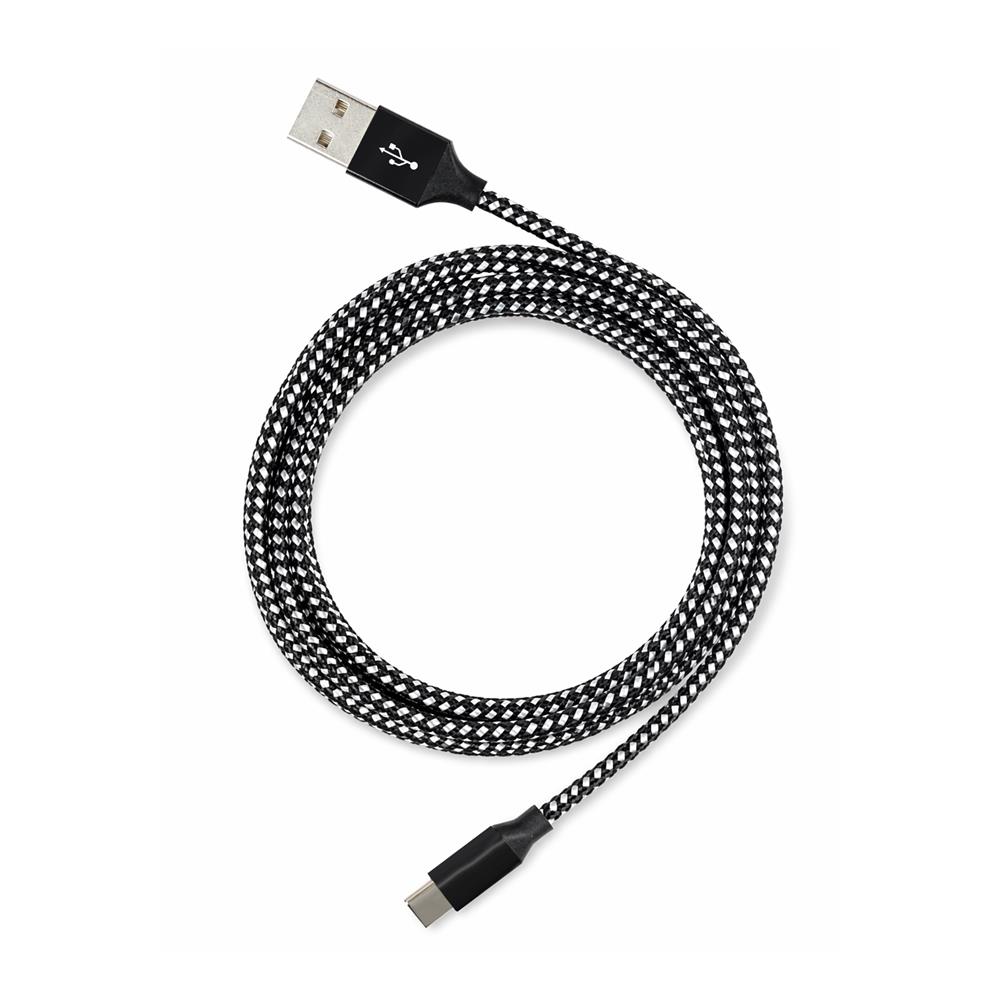 Vcom CU250 Type-C to USB 3m 15W (5V/3A) Örgülü Şarj Kablosu - görsel 2