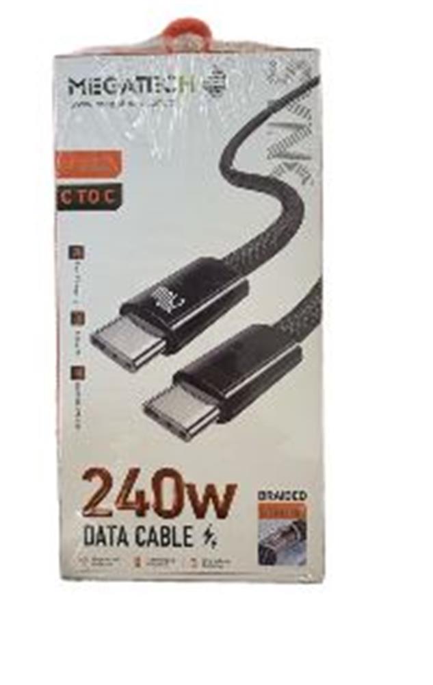 Megatech MT-240T Hasır Type-C To Type-c Data Kablosu - görsel 2