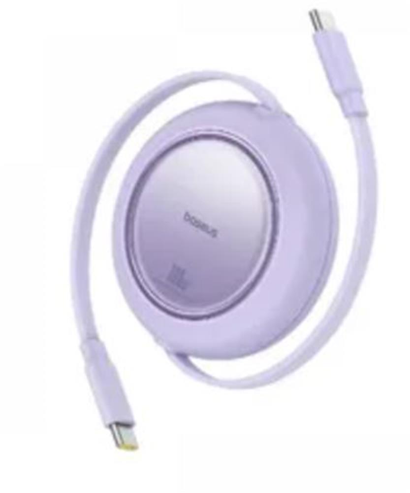 Baseus P10364500213-00 Free2 Pull Mini Kablolu USB-C 100W 2M Mor Şarj Kablosu