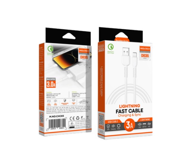 Megatech CHC65 Lightning 3.0A Hızlı Şarj Kablosu