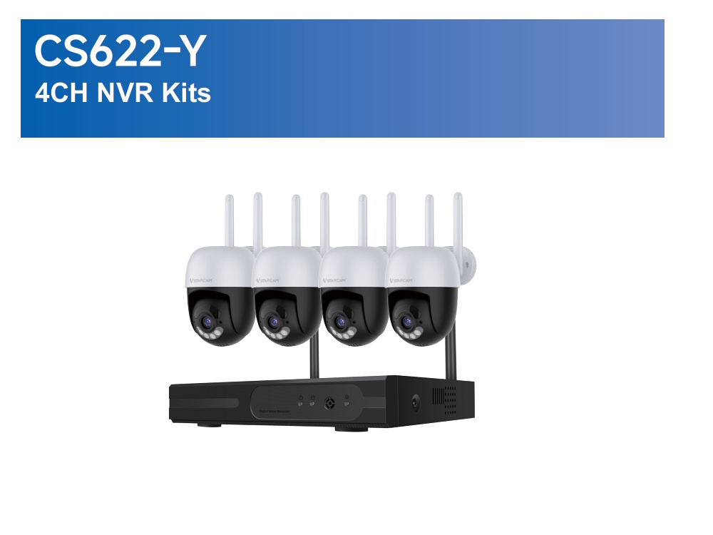 CS622-Y VSTARCAM 4 KANAL NVR-WIFI KAMERA SET - küçük görsel 1