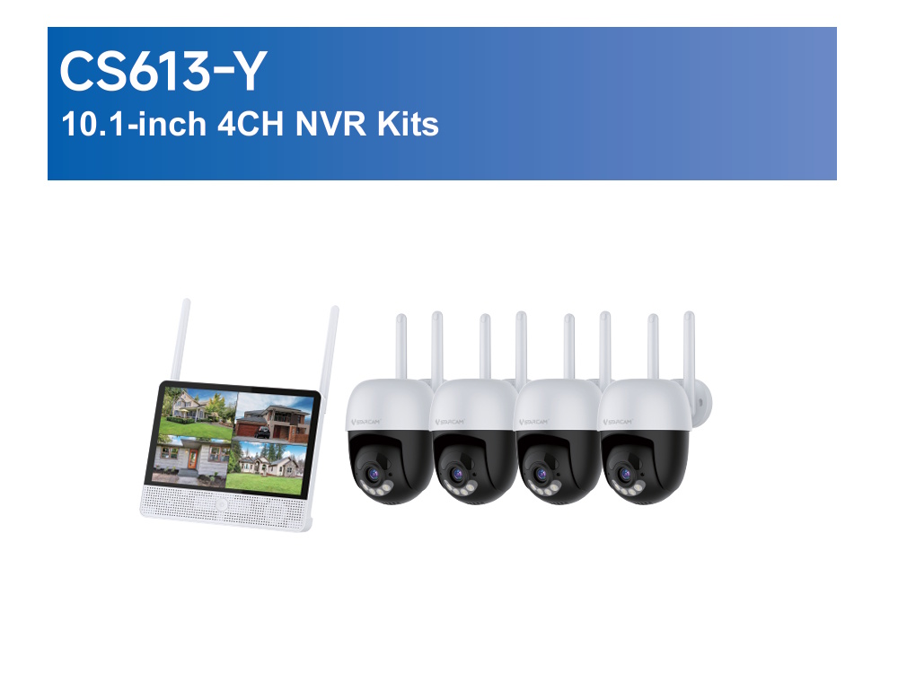 CS613-Y VSTARCAM 4 KANAL LCD NVR WIFI KAMERA SET - küçük görsel 1