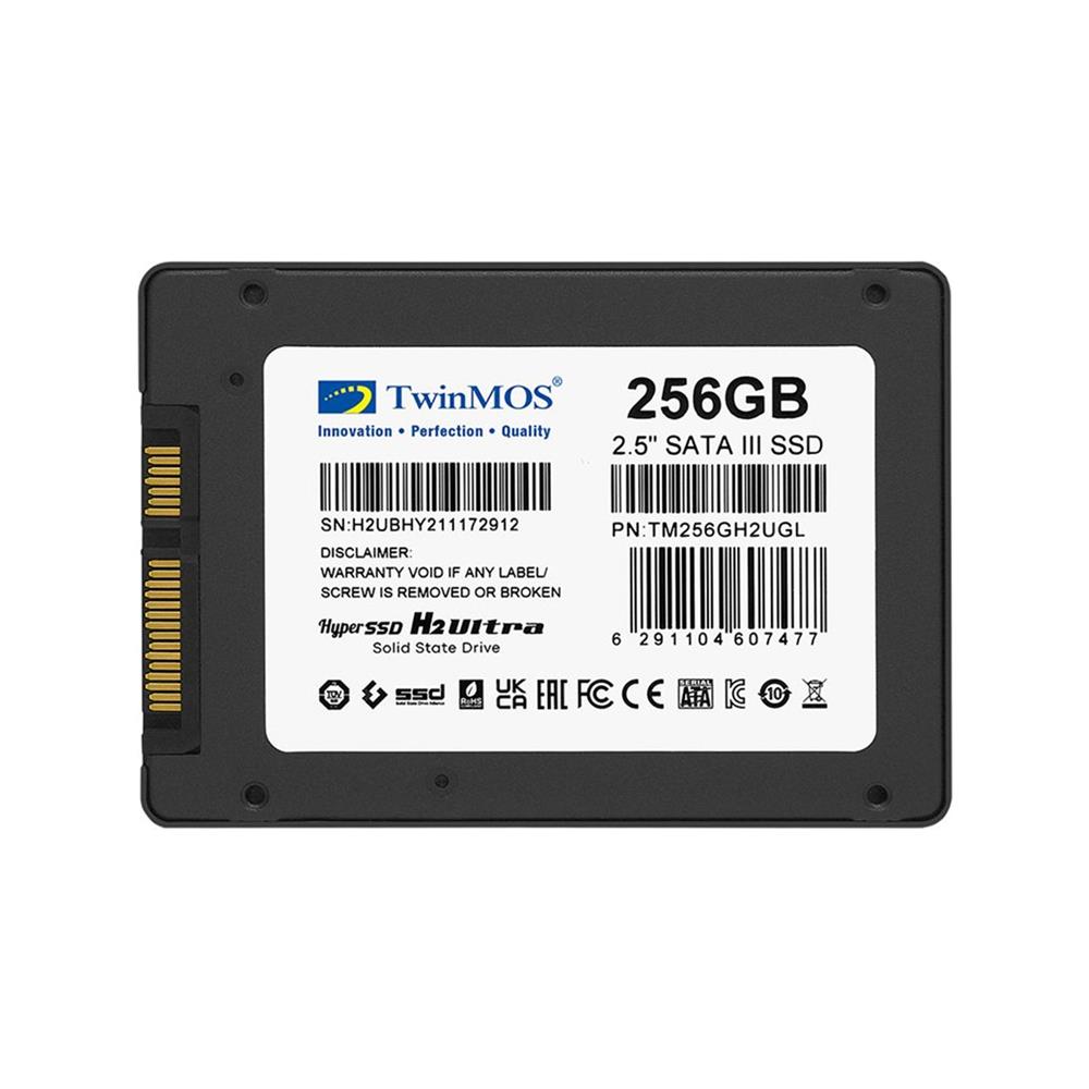 TwinMOS 256GB 2.5" Sata3 SSD (580MB-550MB/S) Tlc 3dnand Grey (TM256GH2UGL) Ssd Disk
