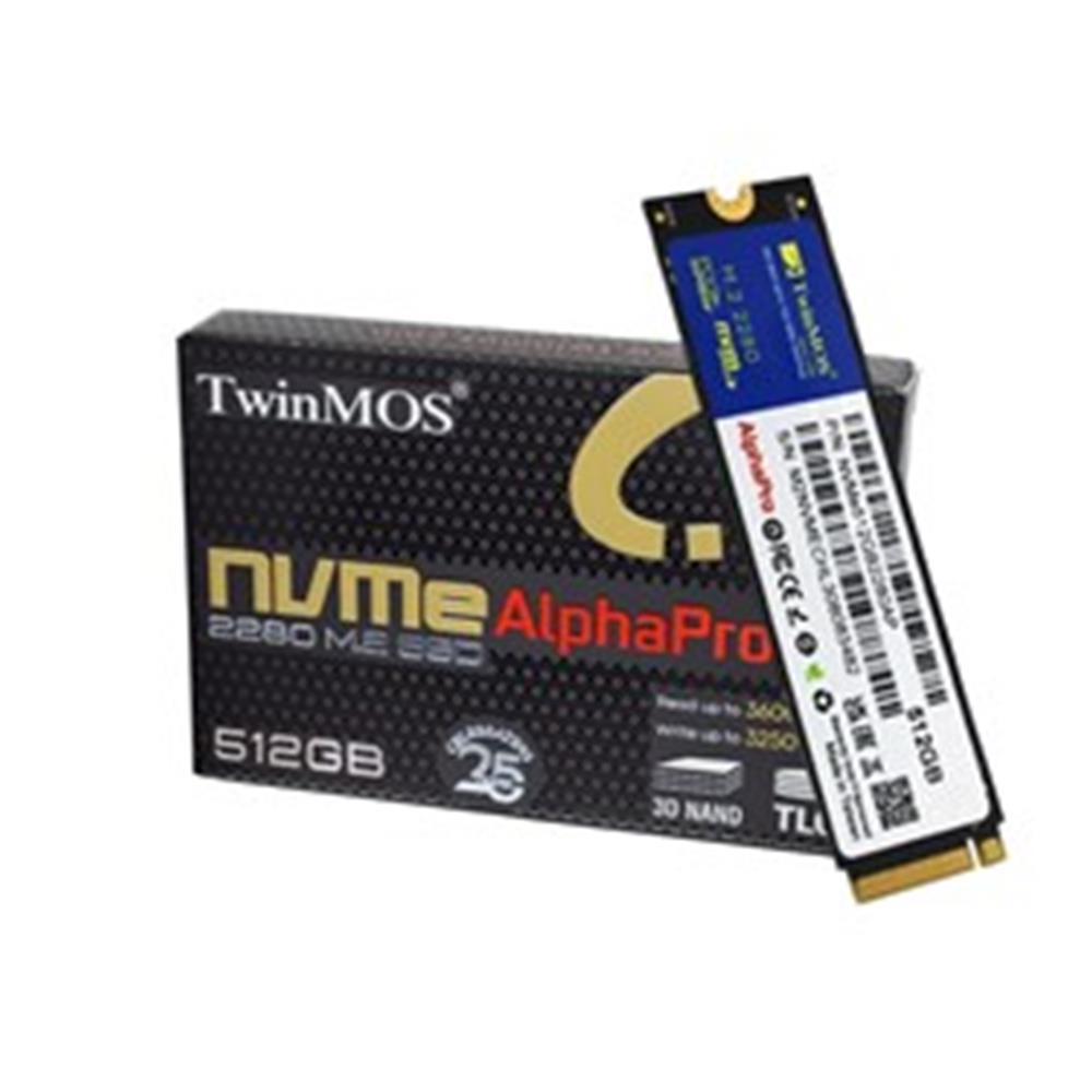 TwinMOS 512GB M.2 PCIe Gen3 NVMe SSD (3600-3250Mb/s) NVME512GB2280AP TLC 3DNAND Ssd - görsel 2