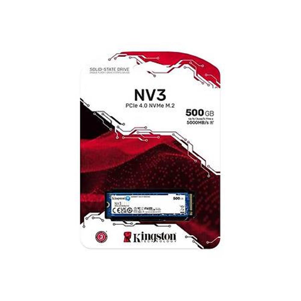 Kingston 500GB NV3 PCIe 4.0 NVMe M.2 2280 SSD Disk SNV3S/500G SSD Disk