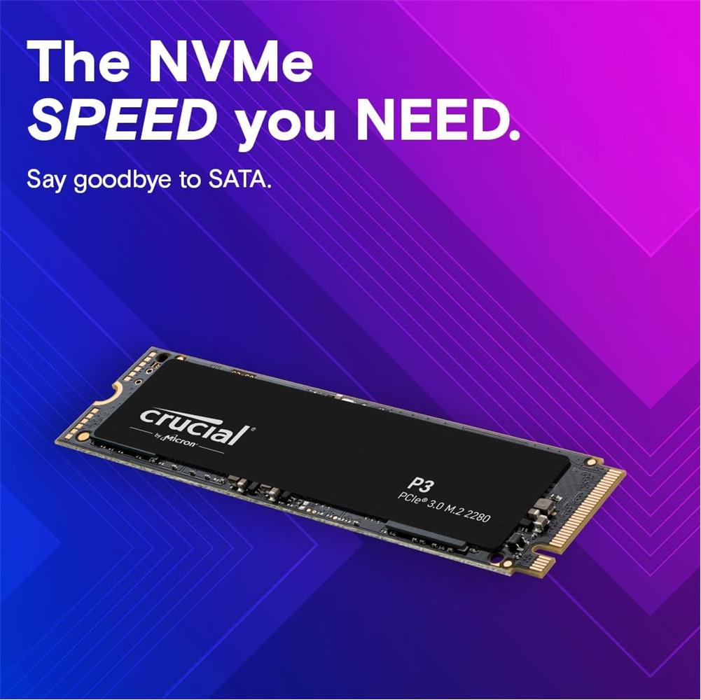 Crucial 1TB P3 M.2 NVMe PCIe CT1000P3SSD8 3500 - 3000MB/s 5 YIL Garanti Gen 3 Ssd