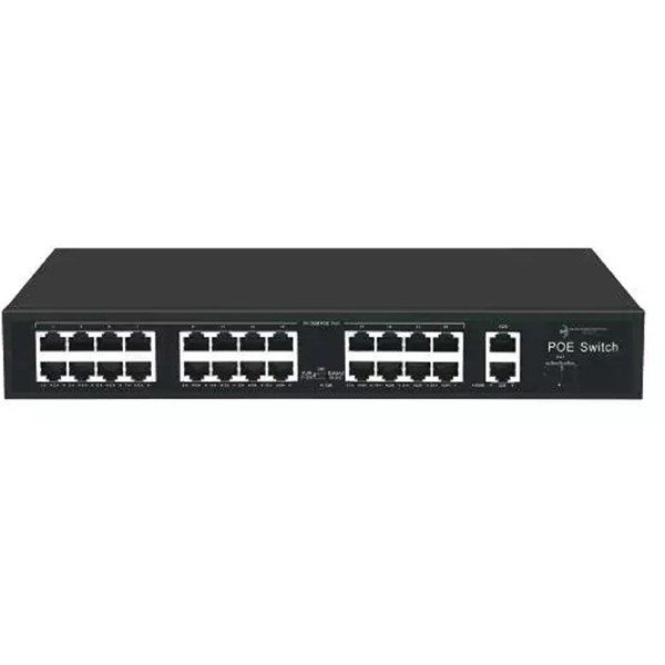ODS 24P2U 24 Port 10/100Mbps PoE + 2 Port 10/100/1000 Gigabit 300W M.Kasa Switch