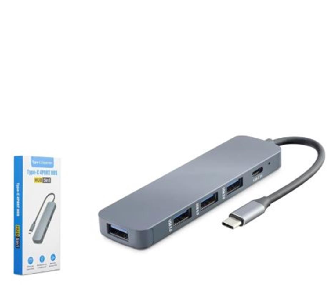 HADRON HDX7044 TYPE-C HUB 4*USB3.0 + DC SV GRİ