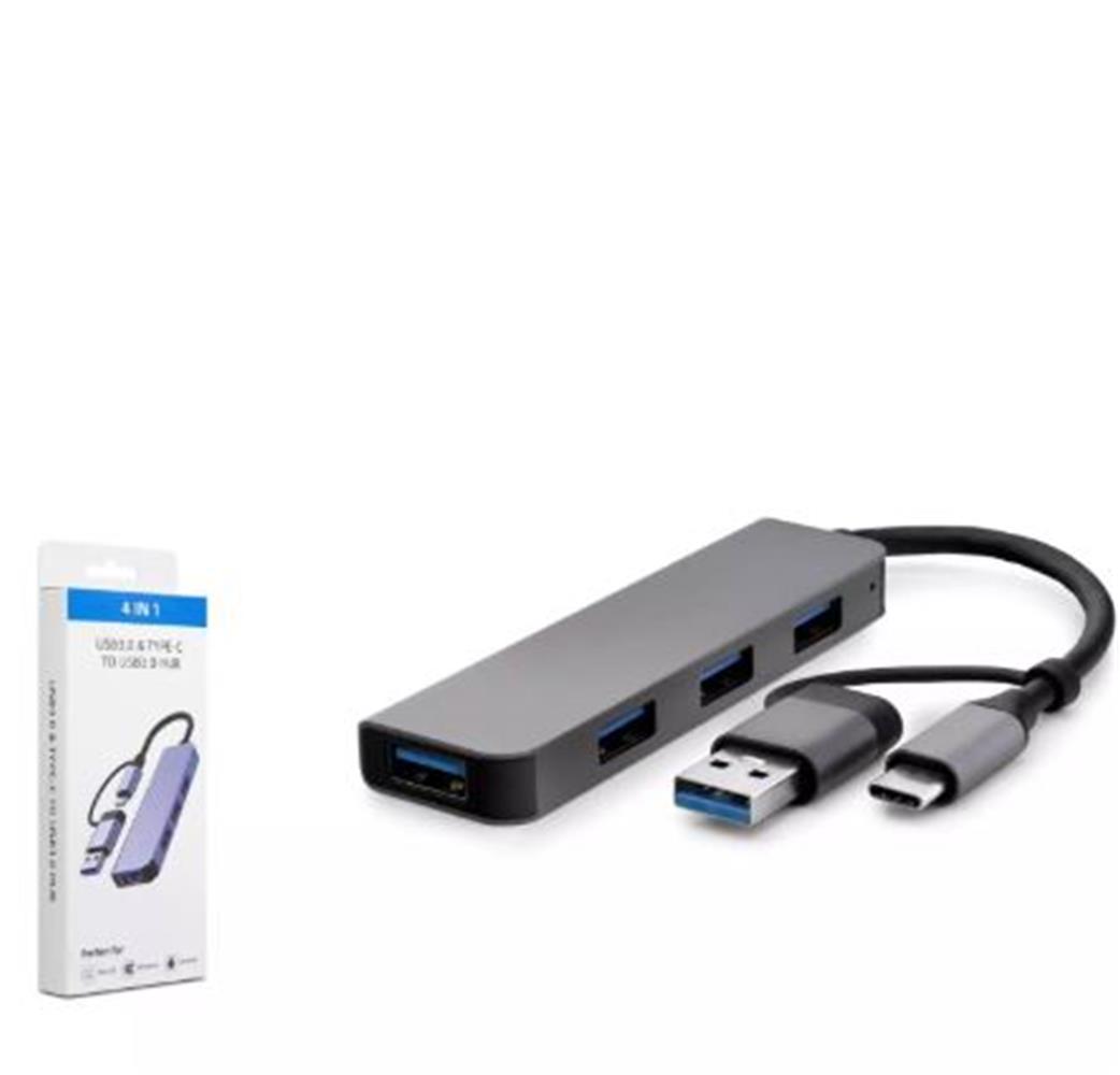 HADRON HDX7825 TYPE-C + USB3.0 HUB 4*USB3.0 GRİ