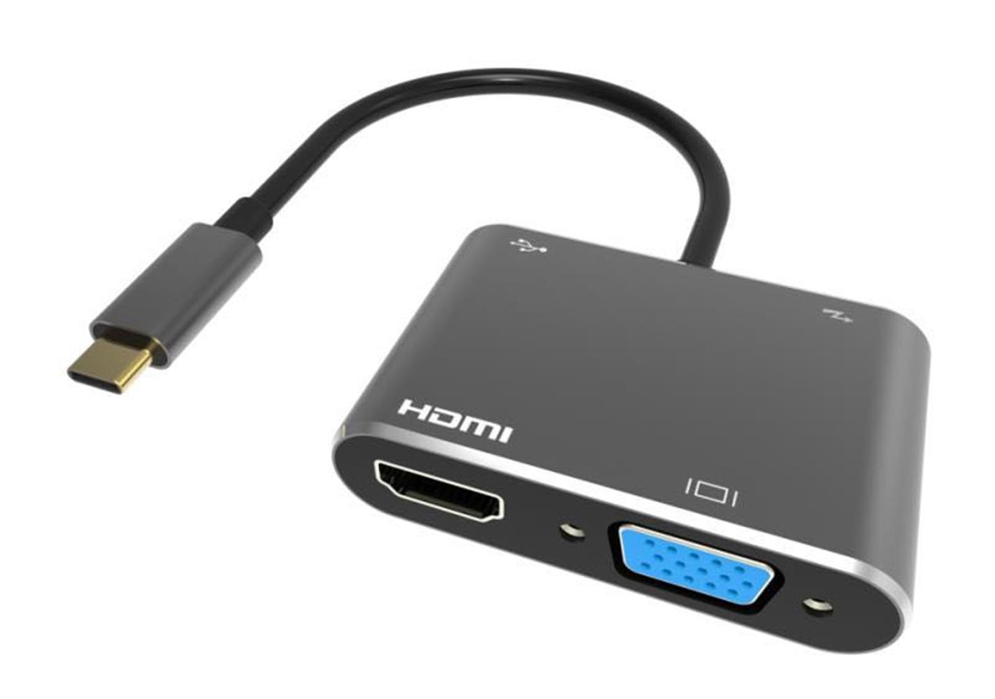 Vcom CU451 Type-C To Vga Hdmi Usb Type-C Çevirici - görsel 2