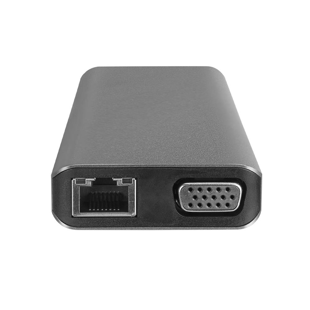 Hytech HY-USBC32 4K*2K Ultra HD Gri Metal 5x USB2.0/USB3.0 100M RJ45 PD, TypeC Data, ö