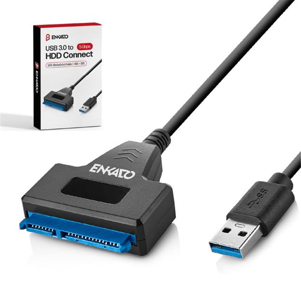 Enkado EKD-UH80 USB 3,0 To 5GBPS HDD Connect Adaptör - görsel 2