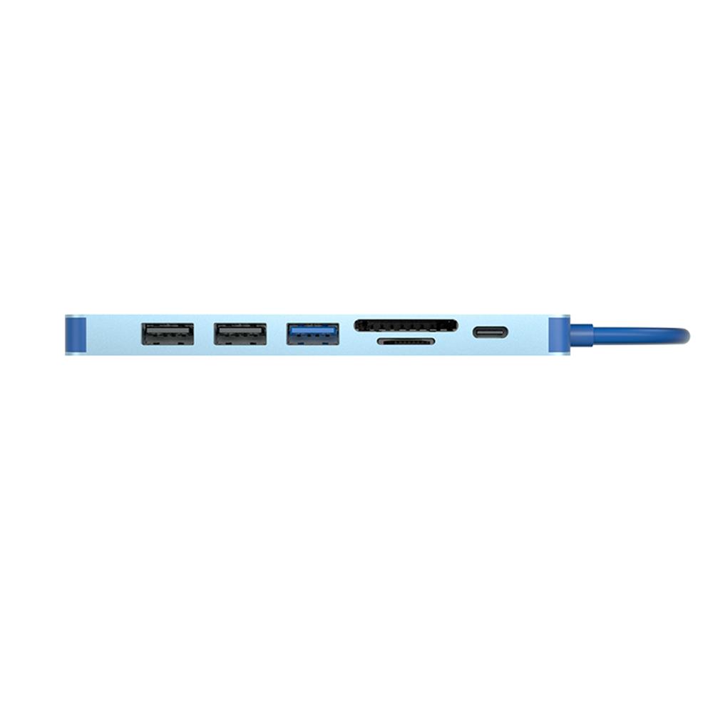 Vcom CUE18 Type-C To Hdmi(4K@30Hz)+Usb3.0+Usb-A2.0+SD2.0+TF2.0+Pd 3.0 100W Çoklayıcı