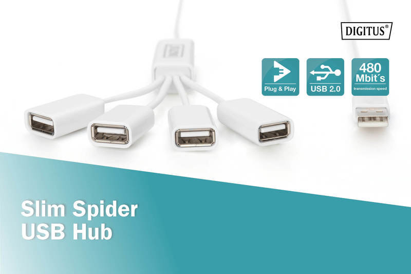 Digitus DA-70216 4 Port USB 2.0 Hub - görsel 2