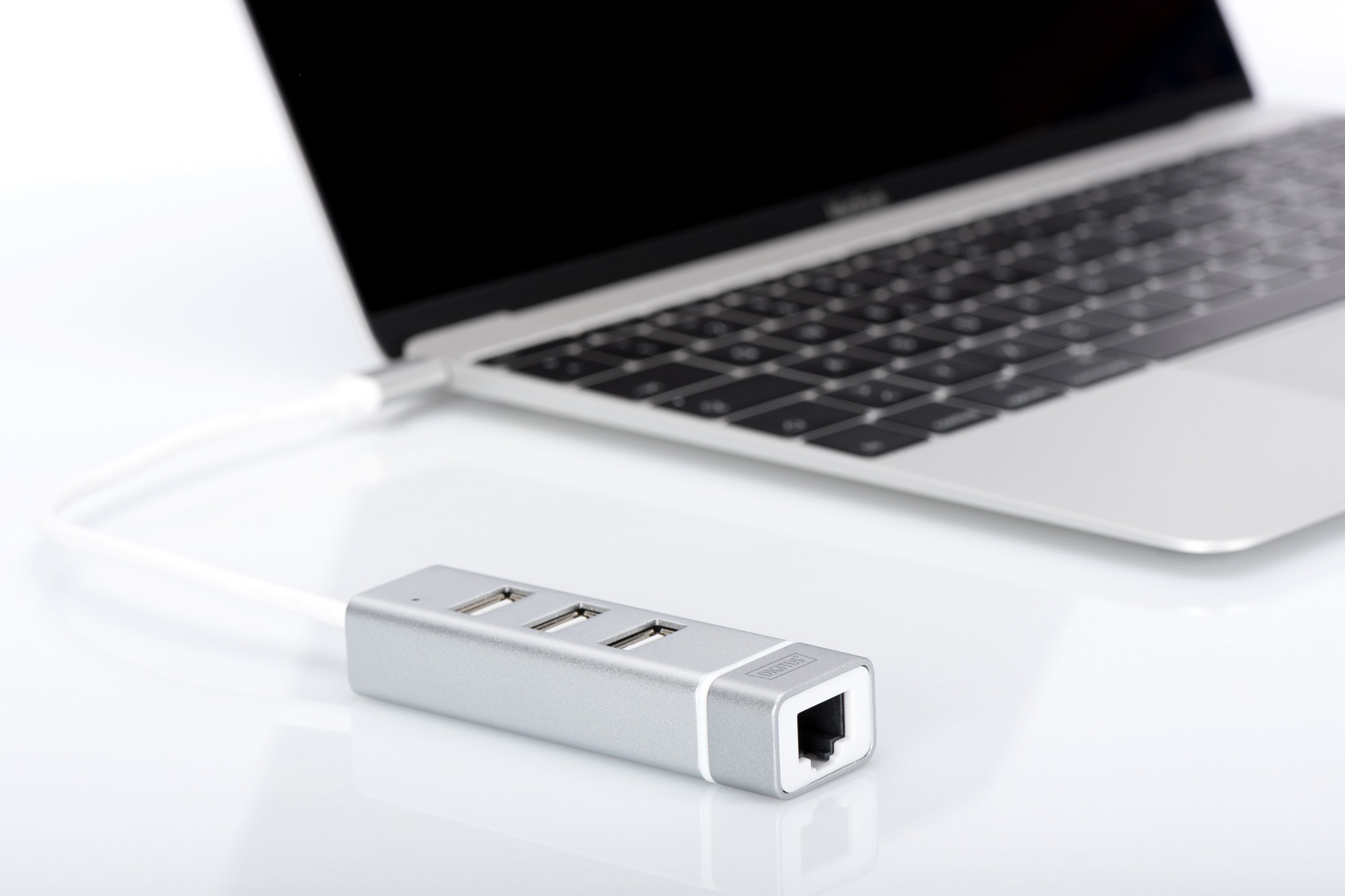 Digitus DA-70253 3 port USB Tip C Hub & Fast Ethernet LAN Adaptörü