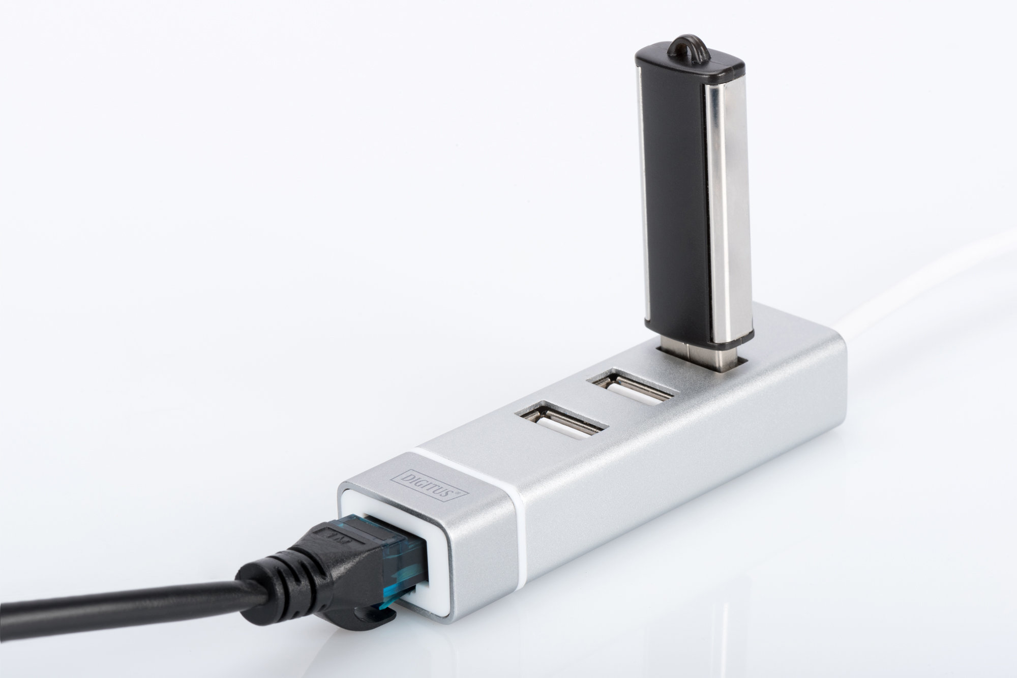 Digitus DA-70253 3 port USB Tip C Hub & Fast Ethernet LAN Adaptörü - görsel 3