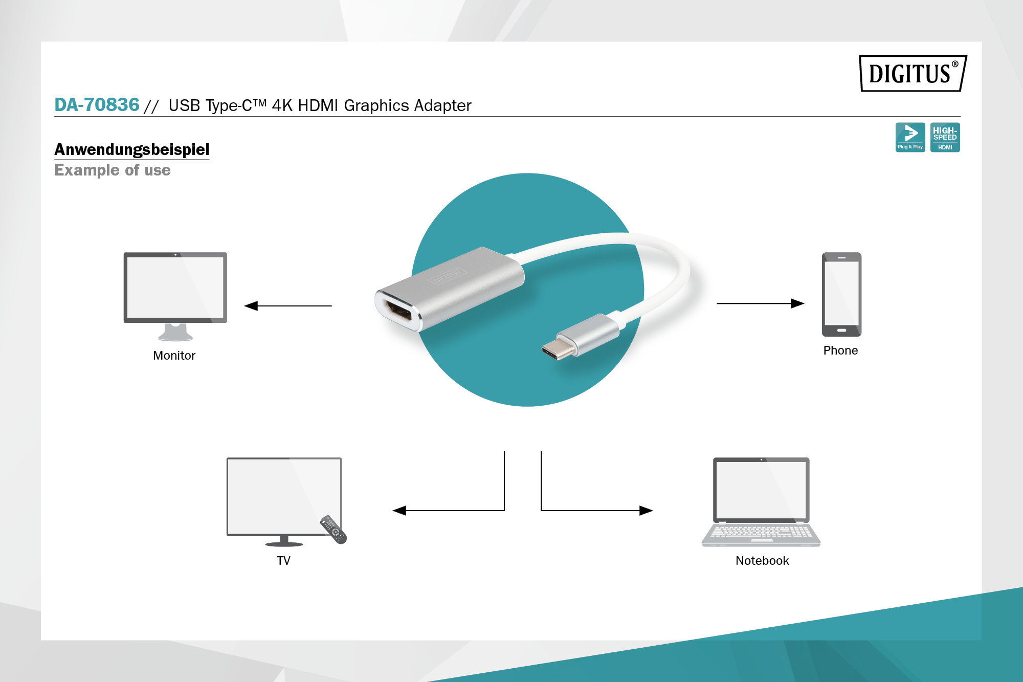 Digitus DA-70836 4K HDMI Grafik Adaptörü - görsel 2