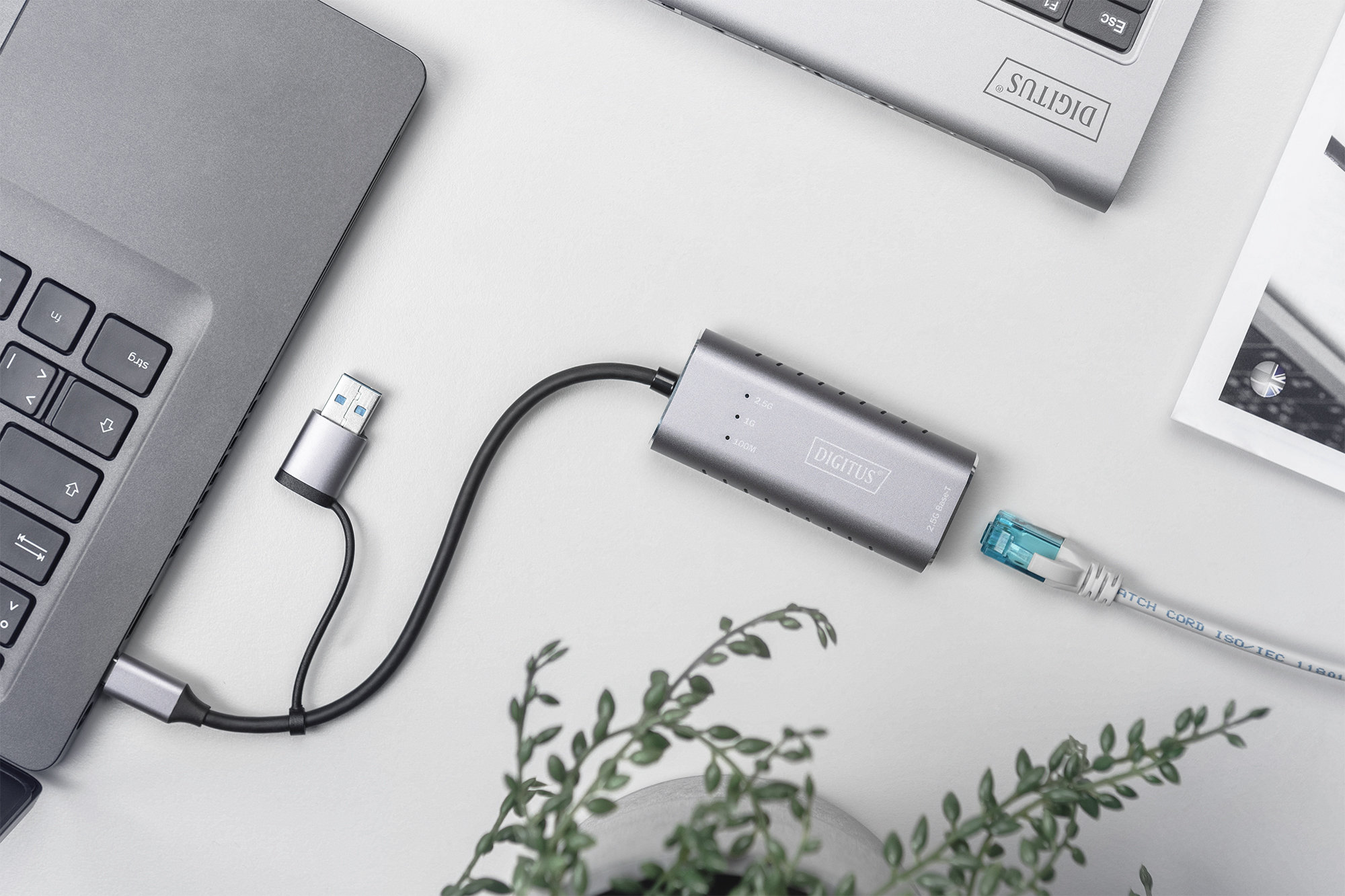 Digitus DN-3028 USB Tip C Gigabit Ethernet Adaptörü 2.5G - görsel 4