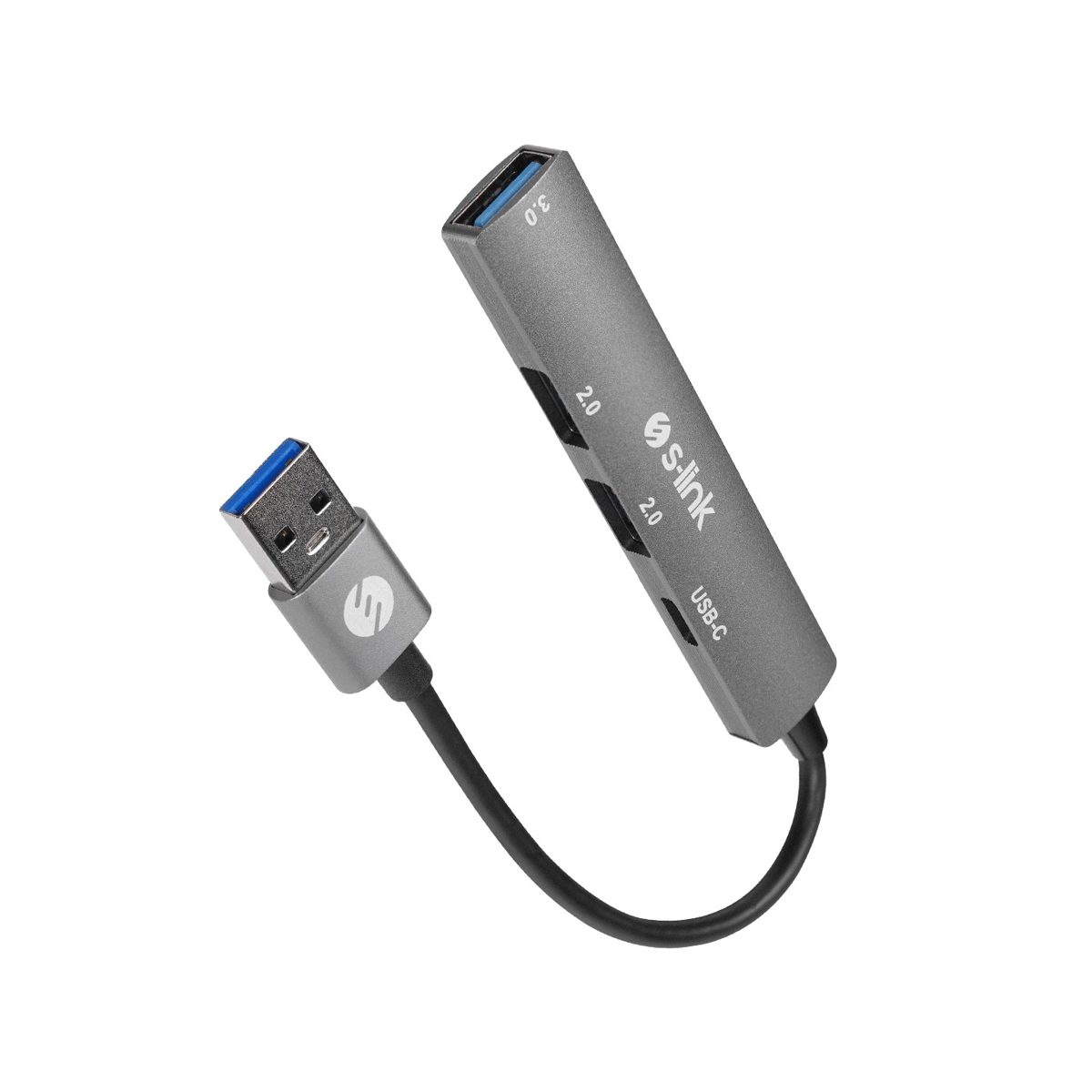 S-link SW-U322 2*USB2.0, 1*USB3.0, 1*Type-C Type-C Metal USB Hub