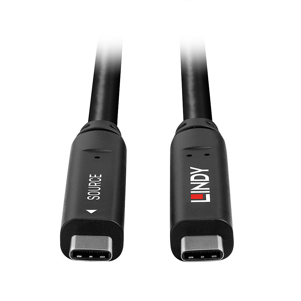Lindy LIN-43333 10m USB 3.2 5Gbps & DP 1.4 Tip C Hibrit Kablo