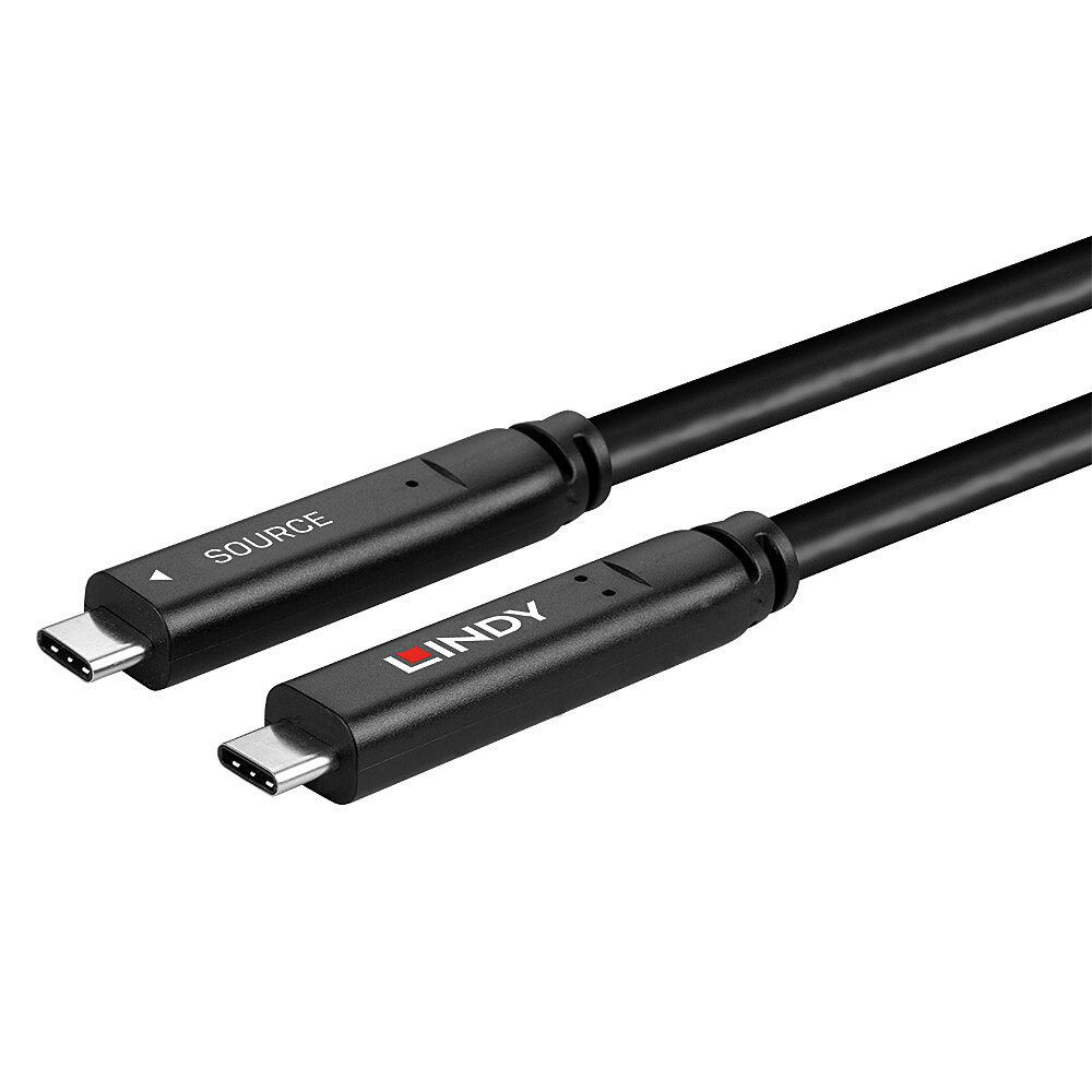 Lindy LIN-43333 10m USB 3.2 5Gbps & DP 1.4 Tip C Hibrit Kablo - görsel 5