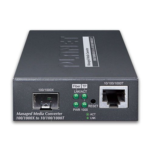 Planet PL-GT-915A 10/100/1000BASE-T to 100/1000BASE-X SFP Managed Media Converter - görsel 3