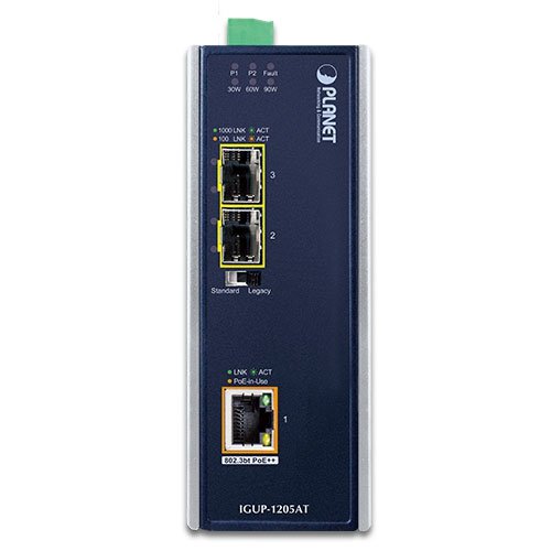 Planet PL-IGUP-1205AT 1-Port 10/100/1000T 802.3bt PoE++ Media Converter - görsel 3
