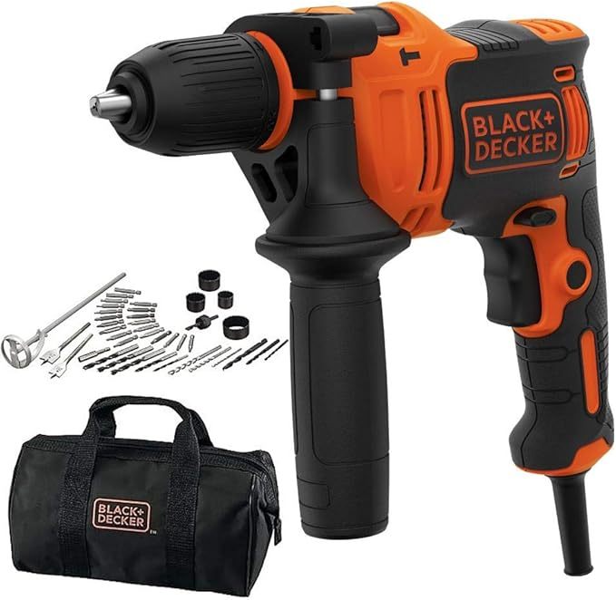 Black+Decker BEH710SA40 710W 13 mm Darbeli Matkap + 40 Parça Delme ve Vidalama Seti