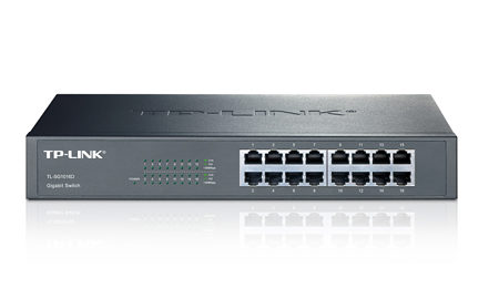 TP-Link TL-SG1016D 16Port 10/100/1000 Gigabit Rackmount Switch