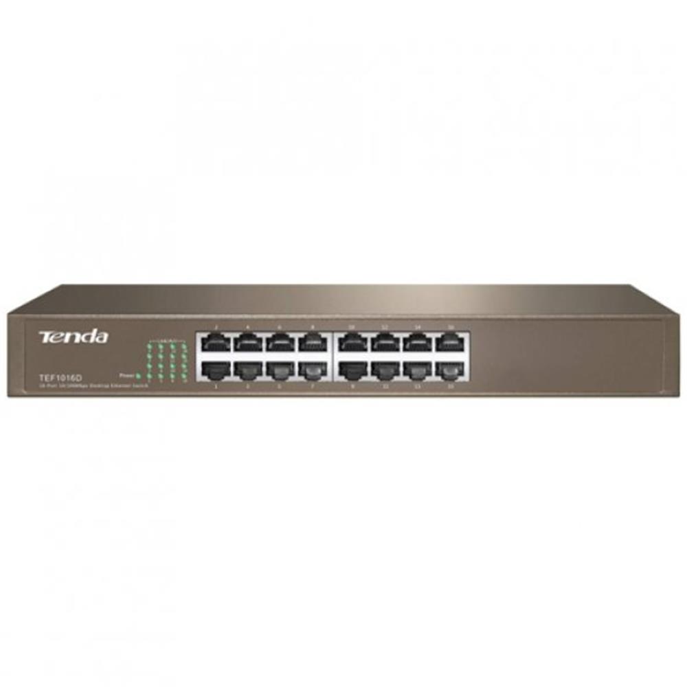 Tenda TEF1016D 16 Port 10/100 Mbps Switch Çelik Kasa Rack Mount - görsel 2